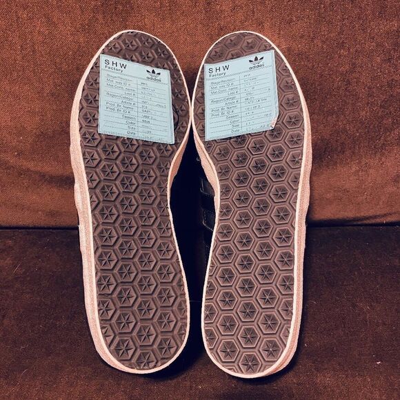 RARE 2007 Adidas Originals Gazelle Vintage Trainer Sample - Size 9 Black Leather - Picture 8 of 12